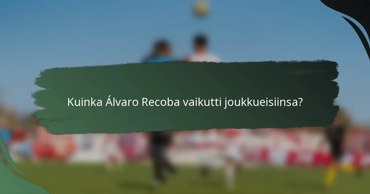 Kuinka Álvaro Recoba vaikutti joukkueisiinsa?