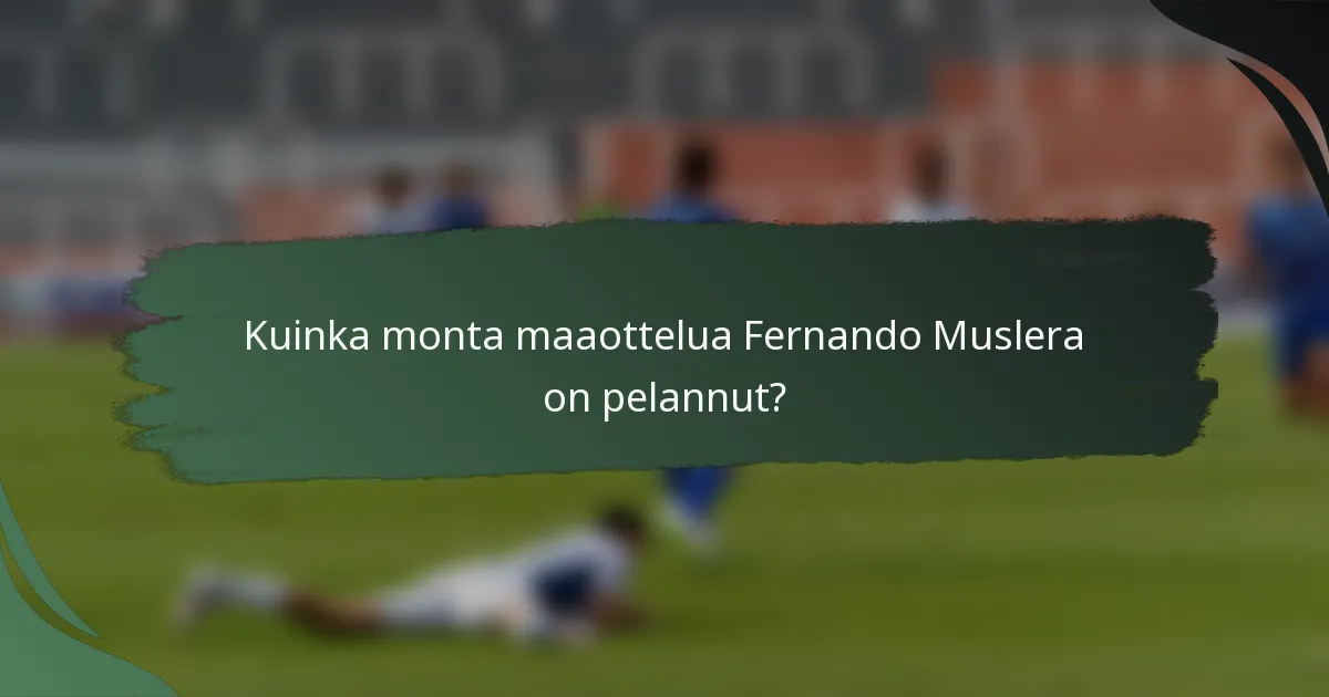 Kuinka monta maaottelua Fernando Muslera on pelannut?