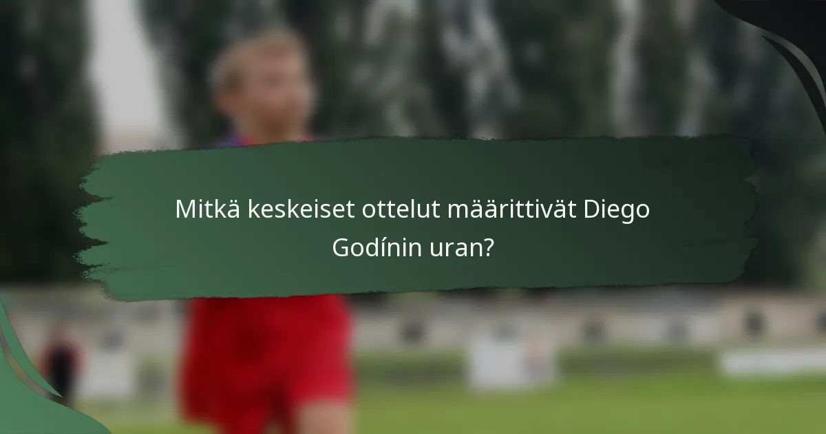 Mitkä keskeiset ottelut määrittivät Diego Godínin uran?