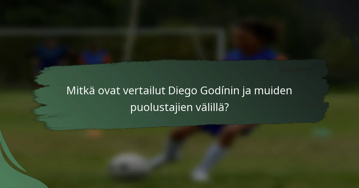 Mitkä ovat vertailut Diego Godínin ja muiden puolustajien välillä?